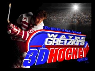 Wayne Gretzky's 3D Hockey title screen for Nintendo 64